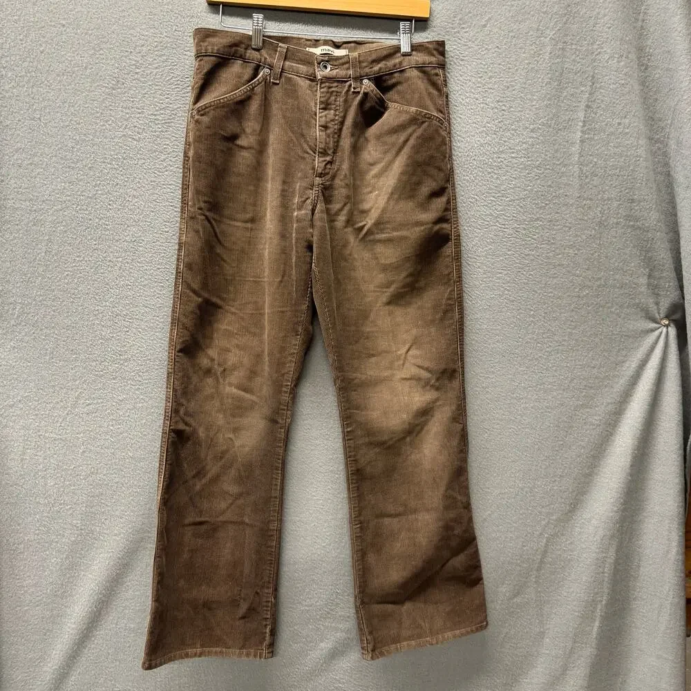 Mavi Alex Corduroy Pants Boot Cut Brown Mens 31x30 ACTUAL Academia‎ Classic